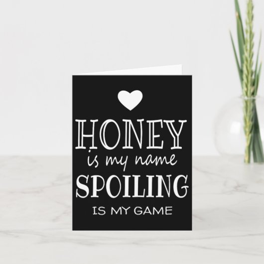Honey Is My Name Grappige Cadeaus Voor Oma  Kaart (Voorkant)