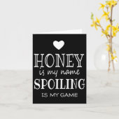 Honey Is My Name Grappige Cadeaus Voor Oma  Kaart (Gele Bloem)