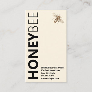 HONEY is verticale typografie-Logo Visitekaartje
