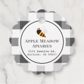 Honey Jar Apiary Bee Boerderij Daisy Bedankjes Labels (Achterkant)