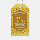 Honey Jar Apiary Jar Labels | Honingraat en bijen Cadeaulabel (Voorkant)