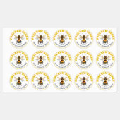 Honey Jar Bee Apiary Waterproof Product Label (Vel)