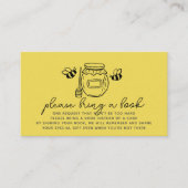 Honey Jar & Bees Baby Shower Book Request Informatiekaartje (Voorkant)