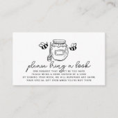 Honey Jar & Bees Baby Shower Book Request Informatiekaartje (Voorkant)