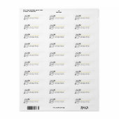 Honey Jar & Bees White Return Address Etiket (Full Sheet)