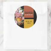 Honey Jar - Beeyard, Honey Boerderij Productlabel Ronde Sticker (Tas)
