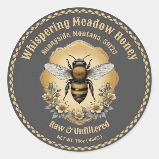 Honey Jar Custom Label (Voorkant)