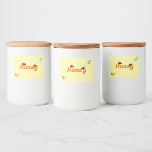 Honey Jar Food Label Set Voedselcontainer Etiket (Flessen)