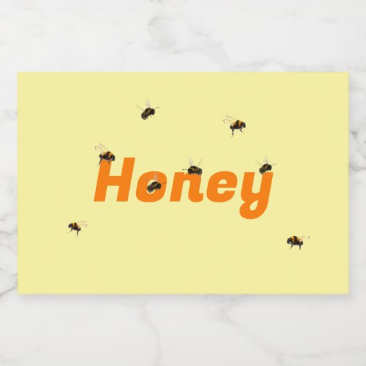 Honey Jar Food Label Set Voedselcontainer Etiket (Enkel label)