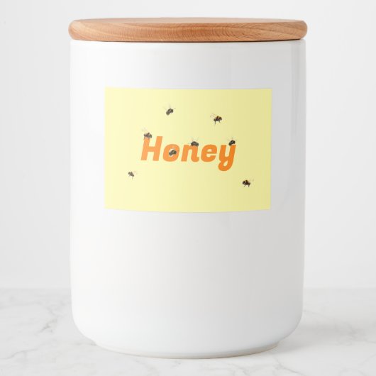 Honey Jar Food Label Set Voedselcontainer Etiket (Voorkant)