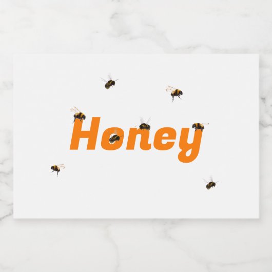 Honey Jar Food Label Set Voedselcontainer Etiket (Enkel label)