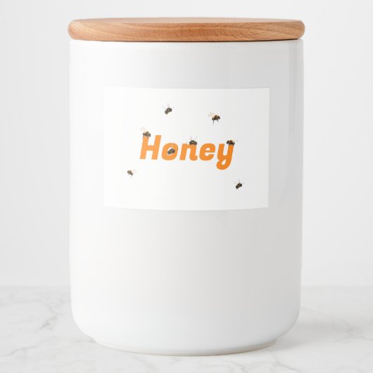 Honey Jar Food Label Set Voedselcontainer Etiket (Voorkant)