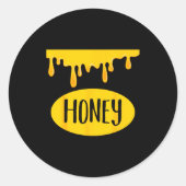 Honey Jar Funny Lazy Matching Costume Honeyt Ronde Sticker (Voorkant)