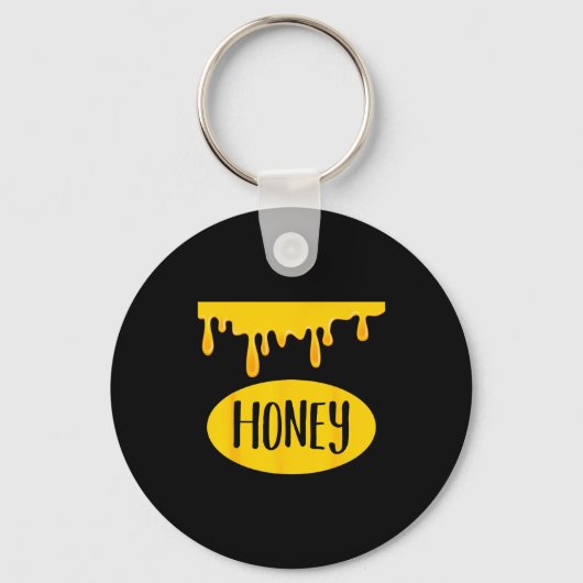 Honey Jar Funny Lazy Matching Costume Honeyt Sleutelhanger (Voorkant)