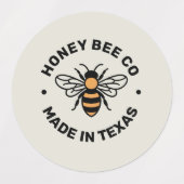 Honey Jar Honey Bee Apiary Business Label (Design 1)
