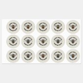 Honey Jar Honey Bee Apiary Business Label (Vel)