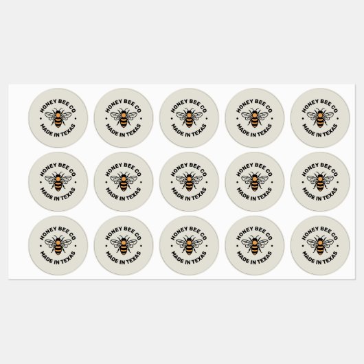 Honey Jar Honey Bee Apiary Business Label (Vel)