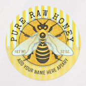 Honey Jar Honeybee Honeycomb Bee Apiary Business Labels (Design 1)