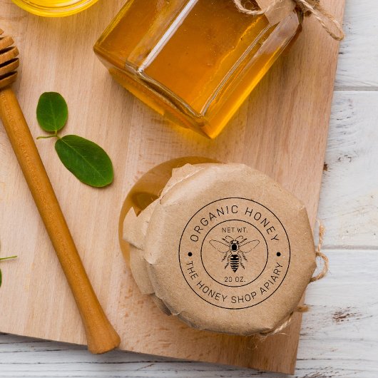 Honey Jar | Honeybee Honeycomb Bee Apiary Rubberstempel