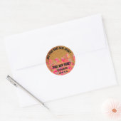 Honey Jar Honeybee Honeycomb Gold Drip Pink Red Ronde Sticker (Envelop)