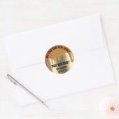 Honey Jar Honeybee Honeycomb Gold Drips Modern Ronde Sticker (Envelop)