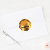 Honey Jar Honeybee Honeycomb Gold Drips Social Ronde Sticker (Envelop)