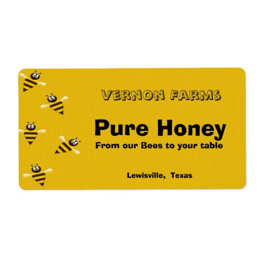 Honey Jar Label (Voorkant)