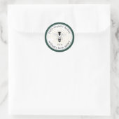 Honey Jar Label Bee Apiary Gouden Honingraat Groen (Tas)