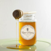 Honey Jar Label Bee Apiary Ronde Sticker
