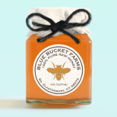Honey Jar Label Bee Honeycomb