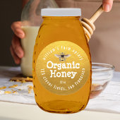 Honey Jar Label Honey Bee Apiary Gold