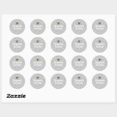 Honey Jar Label Honey Bee Apiary Grey (Vel)