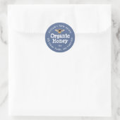 Honey Jar Label Honeybee Apiary Blue (Tas)