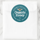 Honey Jar Label Honeybee Apiary Donker Blauwgroen (Tas)