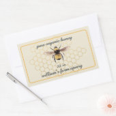 Honey Jar Label Honeybee Apiary Honeycomb Antiek (Envelop)