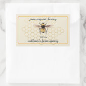 Honey Jar Label Honeybee Apiary Honeycomb Antiek (Tas)