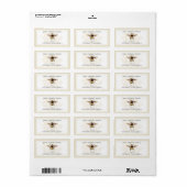Honey Jar Label Honeybee Apiary Honeycomb Antiek (Full Sheet)