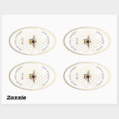 Honey Jar Label Honeybee Apiary Honeycomb Gold (Vel)