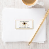 Honey Jar Label Honeybee Apiary Honeycomb Gold (Insitu)