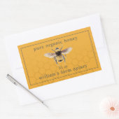 Honey Jar Label Honeybee Apiary Honeycomb Yellow (Envelop)