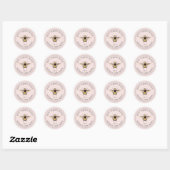 Honey Jar Label Honeybee Apiary Pastel Pink (Vel)