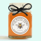 Honey Jar Label Honeycomb Bee