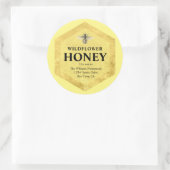 Honey Jar Label | Honing van wilde bloemen | Naam  (Tas)