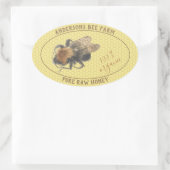 Honey Jar Label |  honingbij en honingraat (Tas)