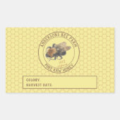 Honey Jar Label | honingbij en honingraat (Voorkant)