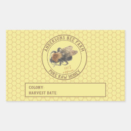 Honey Jar Label | honingbij en honingraat