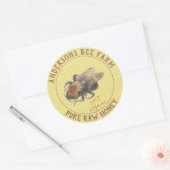 Honey Jar Label |  honingbij en honingraat (Envelop)