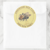 Honey Jar Label |  honingbij en honingraat (Tas)