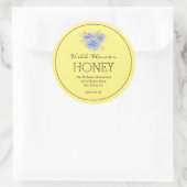 Honey Jar Label | Kornbloem | Naam begunstigde (Tas)