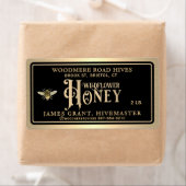 Honey Jar Label met bijen en honing druppel (Insitu)